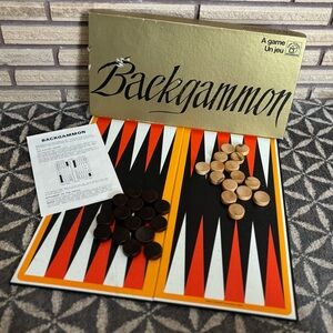 70's Backgammon Board Game - Backgammon Boardgame - Tile Game - House of Games